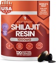 World's First Shilajit Pure Resin Softgels | Himalayan Shilajit Supplement | Purer Than Powdered Capsules & No Bad Taste | Made & Lab-Tested in den USA | GMP-Certified | 1000mg, 120 Kapseln