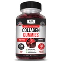 Kaya Naturals Collagen Gummies per Men & Women Supplemento | Gummies naturali - 1000mg di collagene idrolizzato, vitamina C, selenio & Biotina, aroma di fragola - 60 Conte Gummies