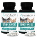 AminAvast Supplément de soutien au rein pour les chats et les petits chiens, 300mg 2-Pack - Promotion de la fonction rénale naturelle - Aides à la santé et à la vitalité des reins vieillissants - Facilement administré - 60 capsules d'arrosage