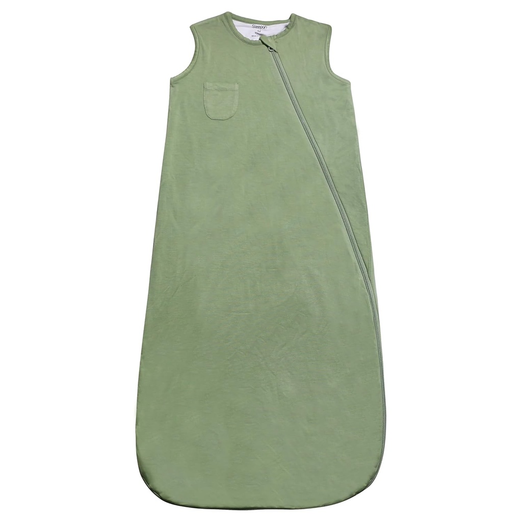 Schlafsack Super Soft Rayon aus Bamboo Schlafsack (0.5 TOG) für Babys und Kleinkinder Warmer Sommer/Spring Nächte – waschbar & atmungsaktiv Stoff Grün M (18-36 Monate)