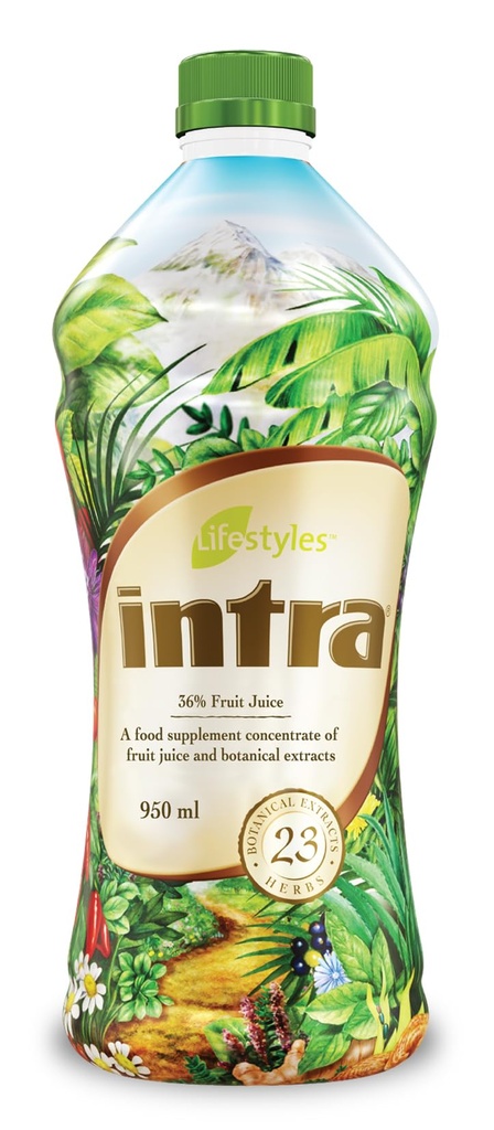 Intra Lifestyles Herbal Juice Drink – Bevanda botanica per il supporto immunitario, Detox, Digestivo & Cardiovascolare Salute – 23 estratti botanici – Made in Canada 1 Bottiglia 950 mL (32 fl oz)