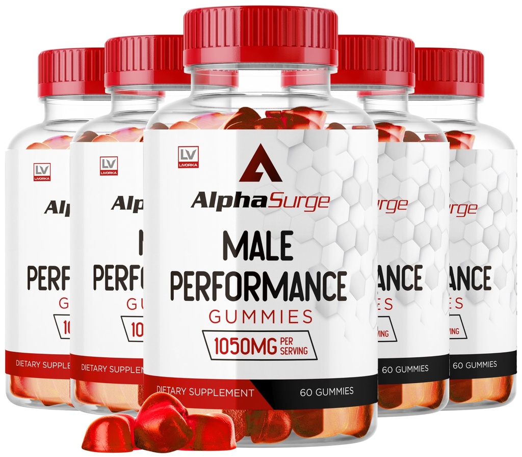 LIVORKA Alpha Surge for Men - Alpha Surge Gummies per Maschio, Alfa Surge Gummies 1050mg, Alpha Surge XL Gummie, Alphasurge Gummies, Alfa Surge Gummies, Alpha Sugre Maschio, 300 Gummies per 5 Mesi