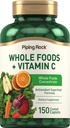 Piping Rock Whole Foods Vitamin C | 150 Caplets | Superfood Blend | Vegetariano, Non OGM, Gluten Free Supplement