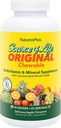 Natures Plus Quelle des Lebens Erwachsene Chewable Multivitamin - 90 Vegetarische Wafer - Apfel Zimt Flavor - Natürliche Ganze Nahrungsergänzung - Gesamtgesundheit, Energie - Glutenfrei - 45 Servierungen