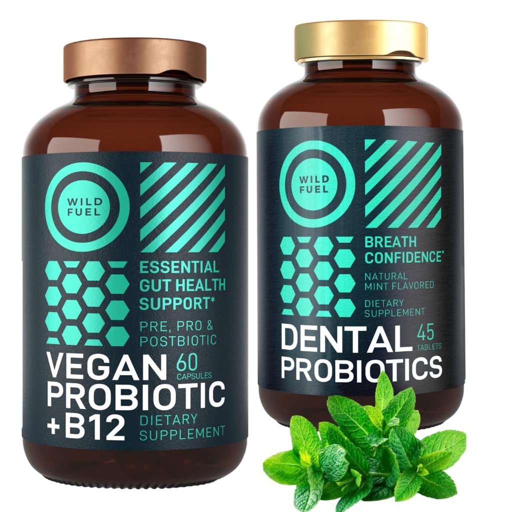 Végétalienne Probiotique Plus B12 et bundle probiotique à la menthe probiotique orale