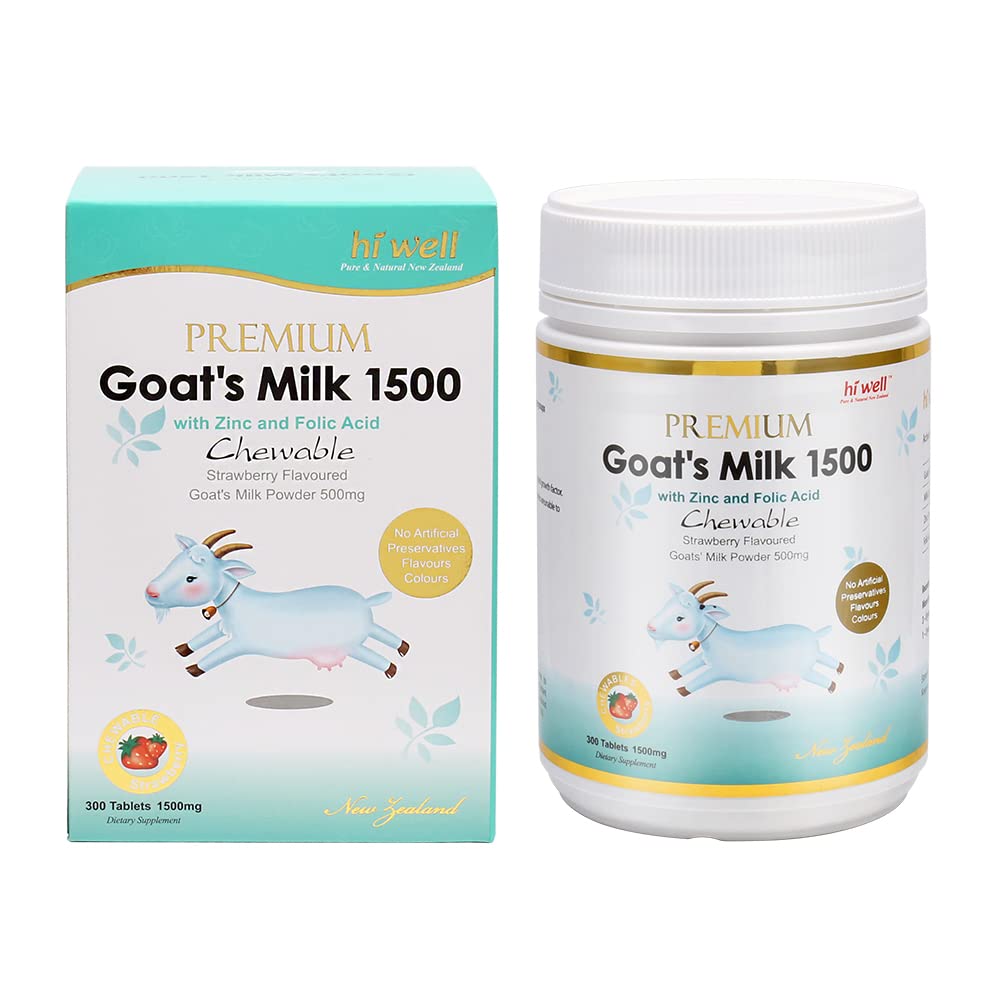 Hi Well Premium Goat's Milk 1500 300Tablets Fragola