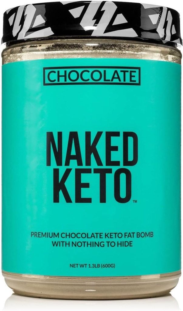 Nackte Schokolade Keto - Premium Schokolade Keto Fett Bombenpulver - Nichts Künstliches - Glutenfreie Keto-Bombe Schokolade Mct Ölpulver mit No Gmos - 1,3 Lb