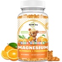 Magnesium Complex Gummis für Kinder & Erwachsene- Magnesium Glycinate Supplement- Unterstützung Calm Stress Relief, Knochen, Mood Vegan- Sugar-Free Orange Flavor, 60 Gummis
