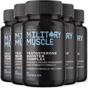 rize labs muscolare militare degli uomini, tutto integratore alimentare naturale per migliorare le prestazioni, capsule Promuovere Stamina ed energia - Confezione di 5 (300 capsule)