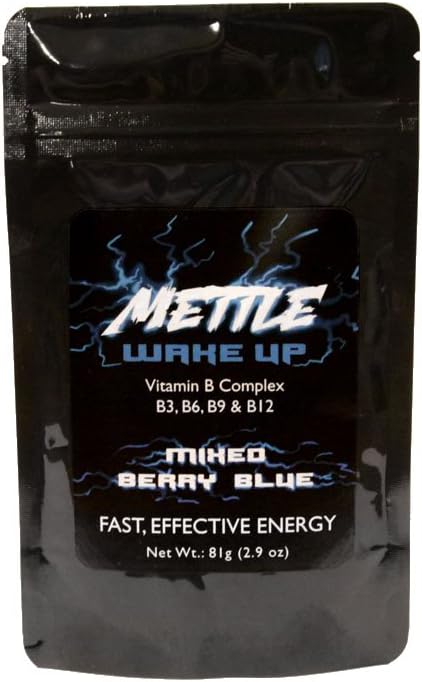 Energy Drink Powder - 75 Portionen | Zuckerfrei | 200mg Koffein - Mettle Energy Drink Mix (Mixed Berry Blue)