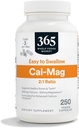 365 by Whole Foods Market, Cal-Mag 2:1 Ratio, Easy-to-Swallow Vegan Capsule, 250 Conte