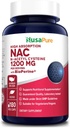 NusaPure N-acétyl Cysteine (NAC) 1200mg 180 Caps végétatifs (végétarien, non-OGM, sans gluten) Biopérine