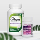 HealthA2Z® Super Savings Bundle Deal - Gas Relief Simethicone 250mg (200 Softgels) & Multi Collagen Pillen, 1735 mg (270 Collagen Capsules)