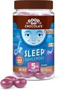 Bonne journée de chocolat Mélatonine pour adultes [ 80 Compte ] - Commerce équitable Chocolat de lait non OGM avec camomille et mélatonine 5 mg - Melatonine pour adultes, supplément d'aide naturelle au sommeil pour adultes
