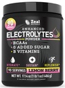 Zeal Electrolyte Powder - 90 Servings | Polvere di elettroliti Keto | Zucchero Zero, BCAAs, B-Vitamins | Potassium, Zinco, Magnesio | bevanda di recupero della polvere di idratazione | Berry di limone