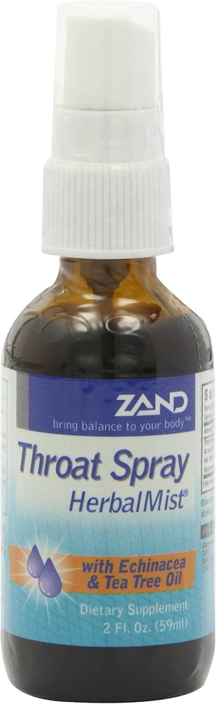 ZAND Immunität HerbalMist Throat Spray | Beruhigende Formel mit Echinacea, Teebaum, Sage, Elderberry & Peppermint (2oz)