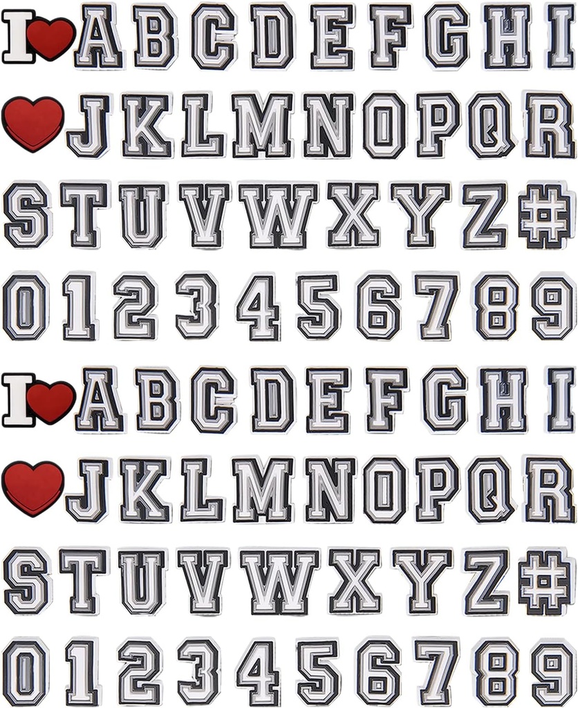 Charms lettera per scarpe, adulti scarpe Charms lettera scarpa decorazione Charms per ragazzi e ragazze
