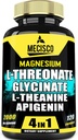 2000mg Magnesium L Threonat Supplement mit Magnesium Glycinat, L-Theanin & Apigenin - Positive Stimmung, Gehirngesundheit, Fähigkeit zu erinnern & Muskelwachstum Unterstützung - 120 Kapseln