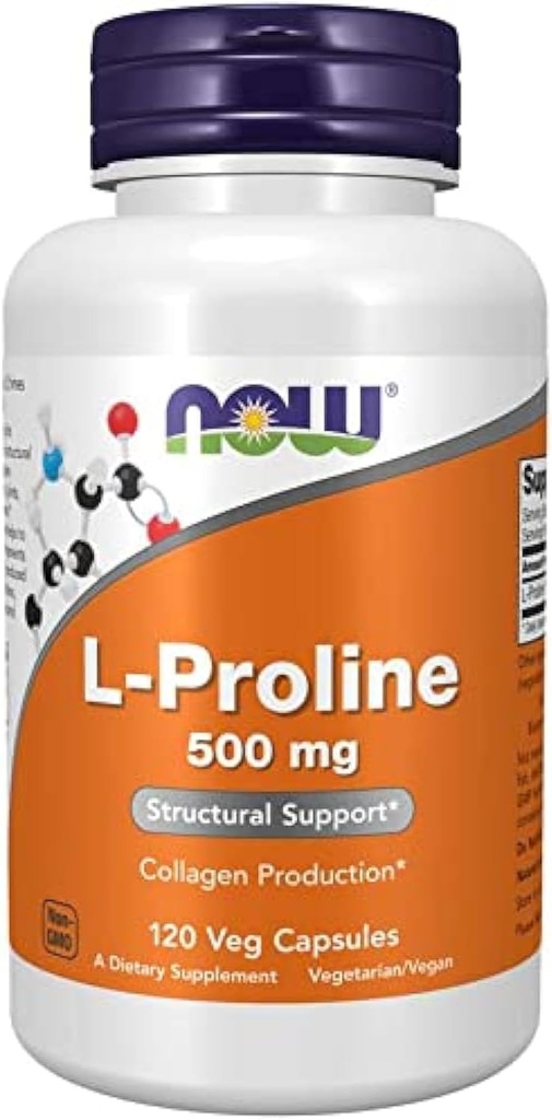 L-Proline 500 mg - 120 capsule di veg da NOW