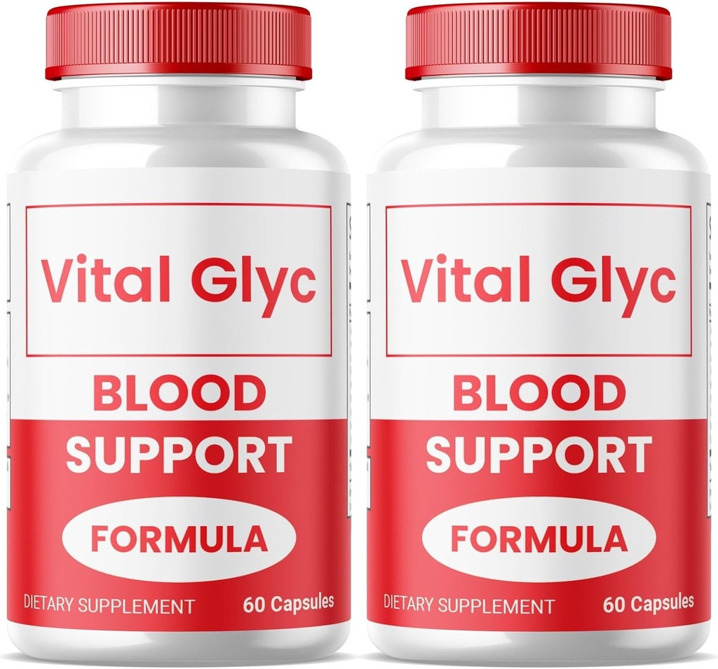 (2 Pack) Capsules Glyc Vital - Formule officielle de soutien du sang, Nettoyant Vital Glyc Blood Vessel, Pilules Glyco Optimizer Vital, Soutient la santé et le bien-être, Poudre Glyc Vital (120 Capsules)
