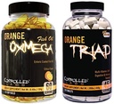 CONTROLLED LABS Global Health Bundle, 45 Servings Orange Triad, 120 Conte Orange Oximega Fish Oil, Muscle Building e Recovery Supplement per uomini e donne