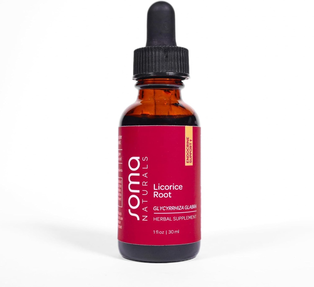 Extrait de racine de réglisse biologique, supplément à base de plantes pour la clarté de l'humeur focale, aide le calme et l'équilibre, non-OGM, sans gluten, 1fl oz, 30ml