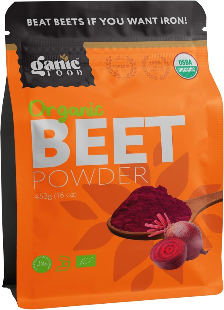 Organic Beet Root Powder, 16 Ounces