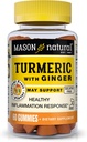 MASON curcuma naturale con Ginger Gummies, Natural Joint Support & Antioxidant Formula, Tropical Fruit Flavor, 60 Gummies
