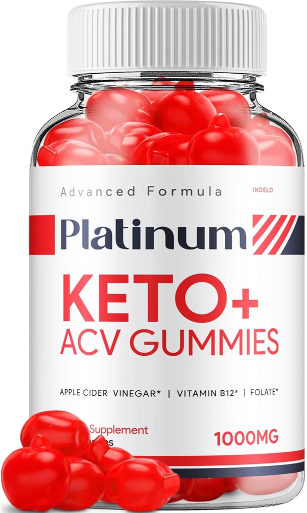 Platinum Keto ACV Gummies - Advanced Formula Platinum Keto Plus ACV Gummis Apfelessig Platinum ACV Gummies Nahrungsergänzungsmittel Bewertungen Männer Frauen (60 Gummi)