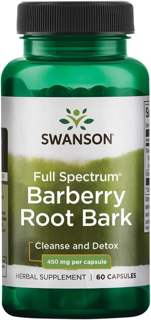 Swanson Full Spectrum Barberry Root Bark 450mg 60 Kapseln