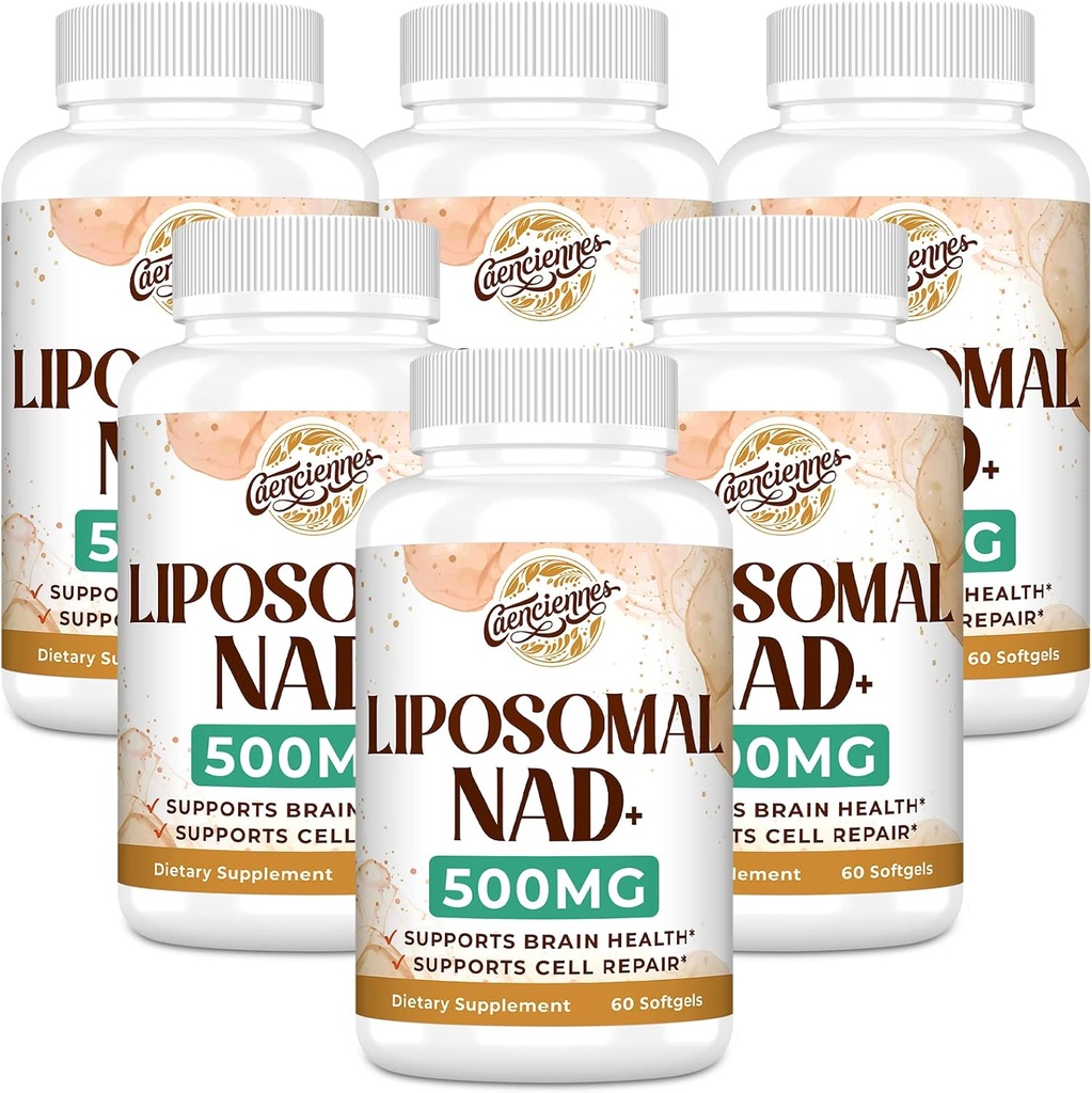 Liposomale NAD+ 500 MG-Ergänzung, wahre NAD Plus-Ergänzung, Überlegene Absorption, Boost NAD+ Mehr Effizient als Nicotinamid Riboside für Cellular Energy, Gesundes Altern, 360 Servieren