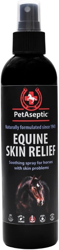 Spray anti-épiderme pour chevaux Aide à soigner les coupures, les piqûres d'insectes, les éclats et les coups de soleil Aide à contrôler la dermatite Aide à traiter la rotule de pluie, la fièvre de la boue, la démangeaison douce et plus