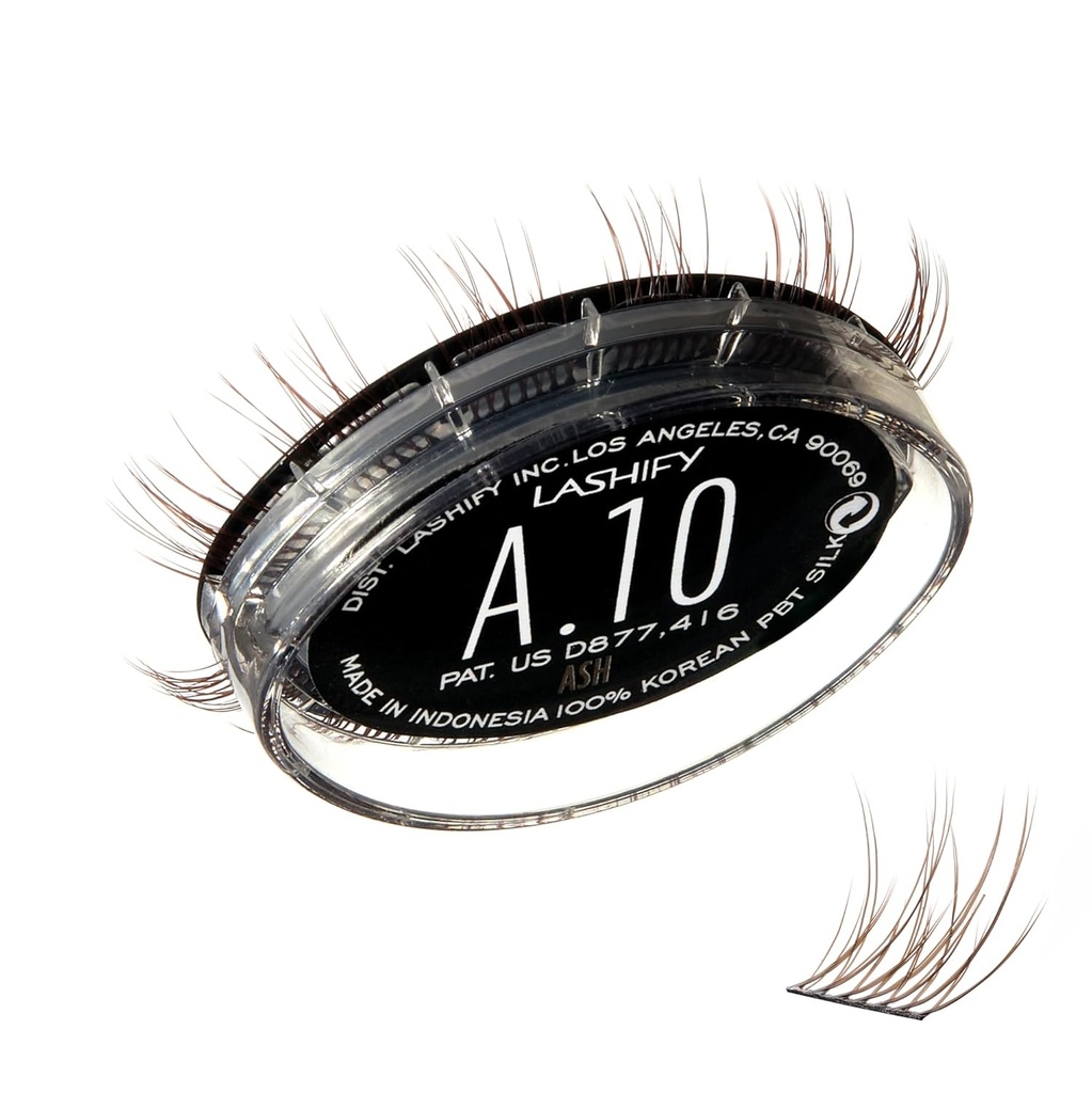 Lashify Amplifica 10mm Gossamer Estensioni Ciglia ricarica, Colore delle Ceneri, Fai da te False Ciglia per un look naturale