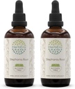 HerbEra Stephania Racine B120(2pcs) Extrait d'herbe sans alcool Teinture, gouttes liquides concentrées Racine Stéphania naturelle (Stéphania Tetrandra) Racine séchée (2x4 fl oz)