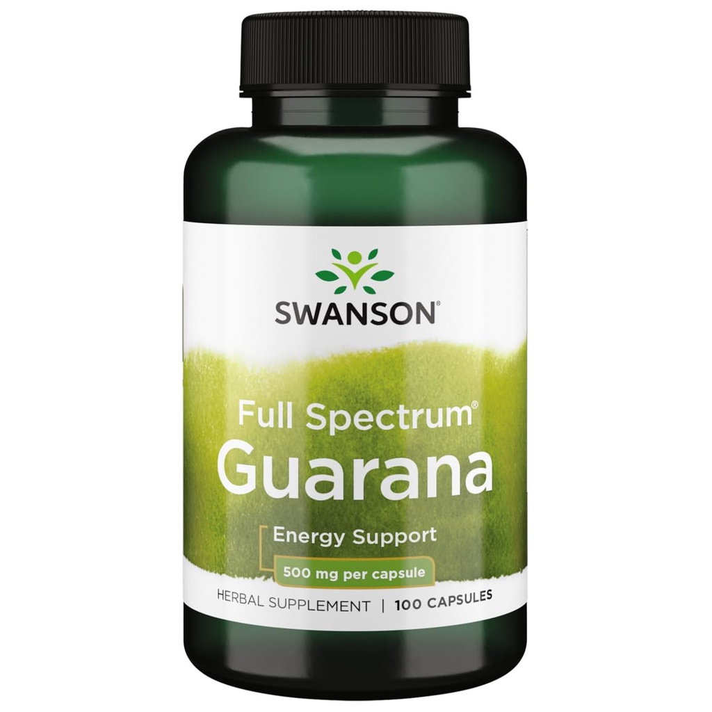 Swanson Guarana 500 Milligrammes 100 Capsules