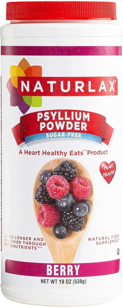 Zuckerfreies Psyllium Husk Fiber Powder, Berry Flavored 19 oz