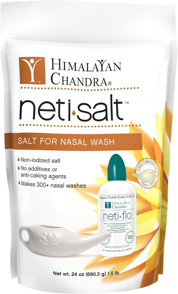 Himalayan Institute Neti Pot Sac de sel - 1,5 lb - Paquet de 2