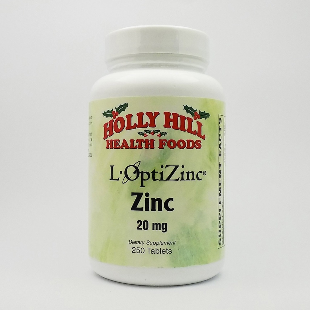 Holly Hill Health Foods, Zink 20 MG, 250 Tabletten