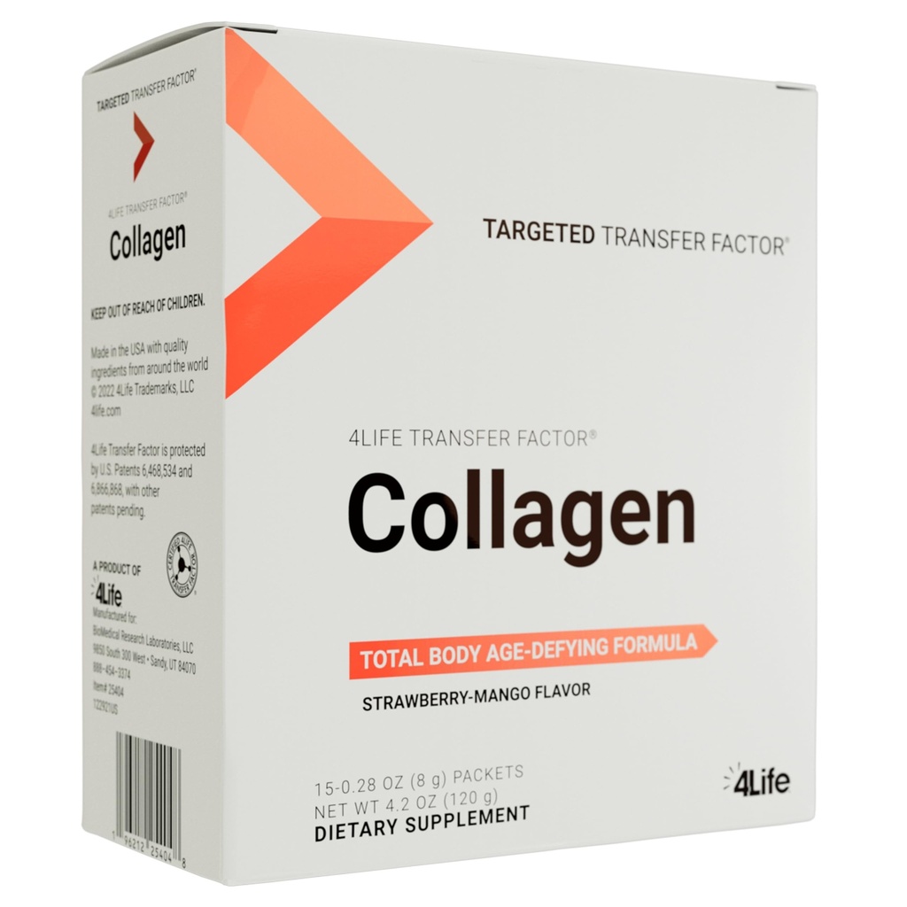 4Life Transfer Factor Collagen - Formula con Vitamine e 5 tipi di collagene - Hair, Skin e Nail Support - 15 confezioni