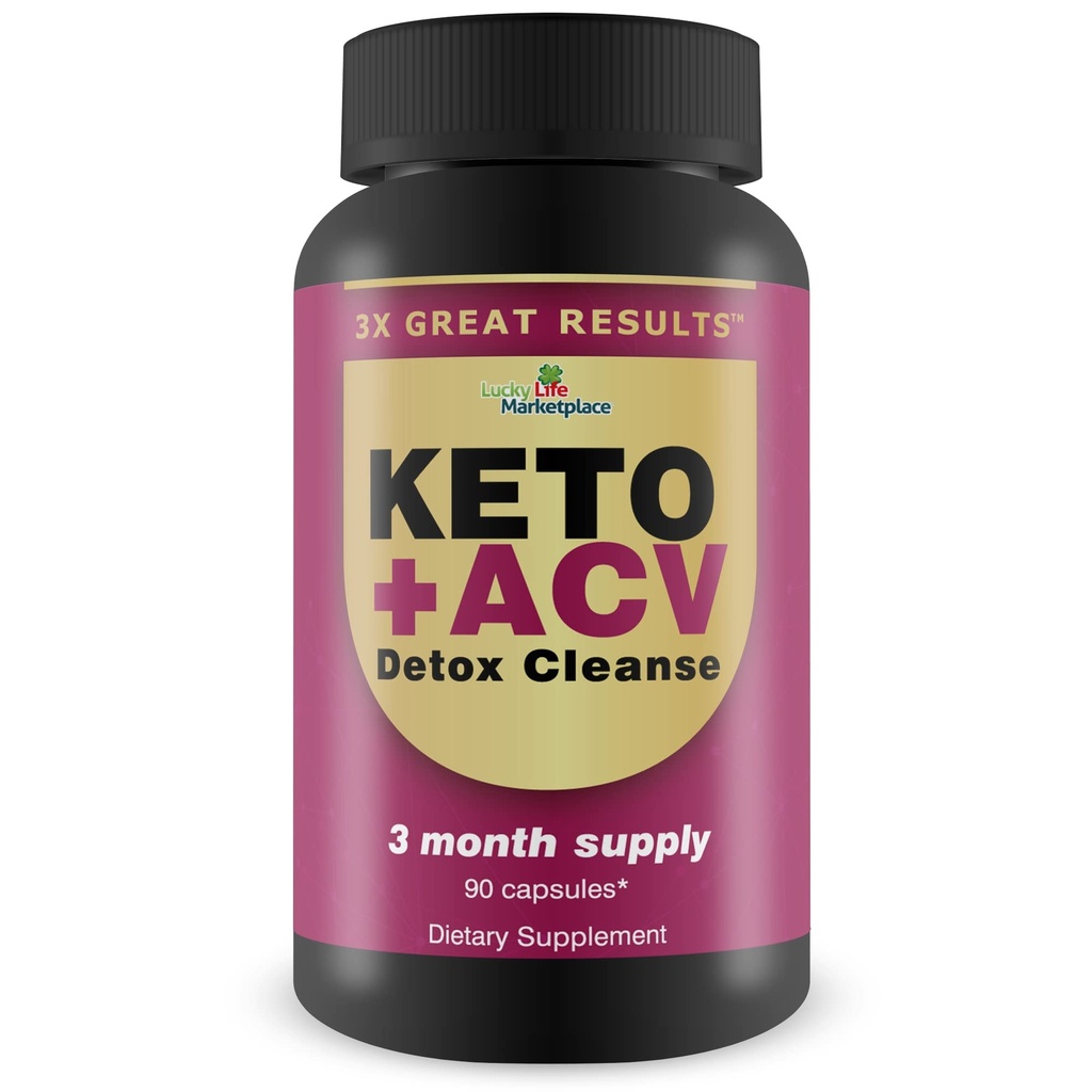 3X Grandi risultati - Keto + ACV Detox Cleanse - 3 mesi di fornitura - Body Cleanse Detox - Colon Cleanse - Advanced Keto Detox Cleanse Formula con fibra - Support Digestion & Immune Health
