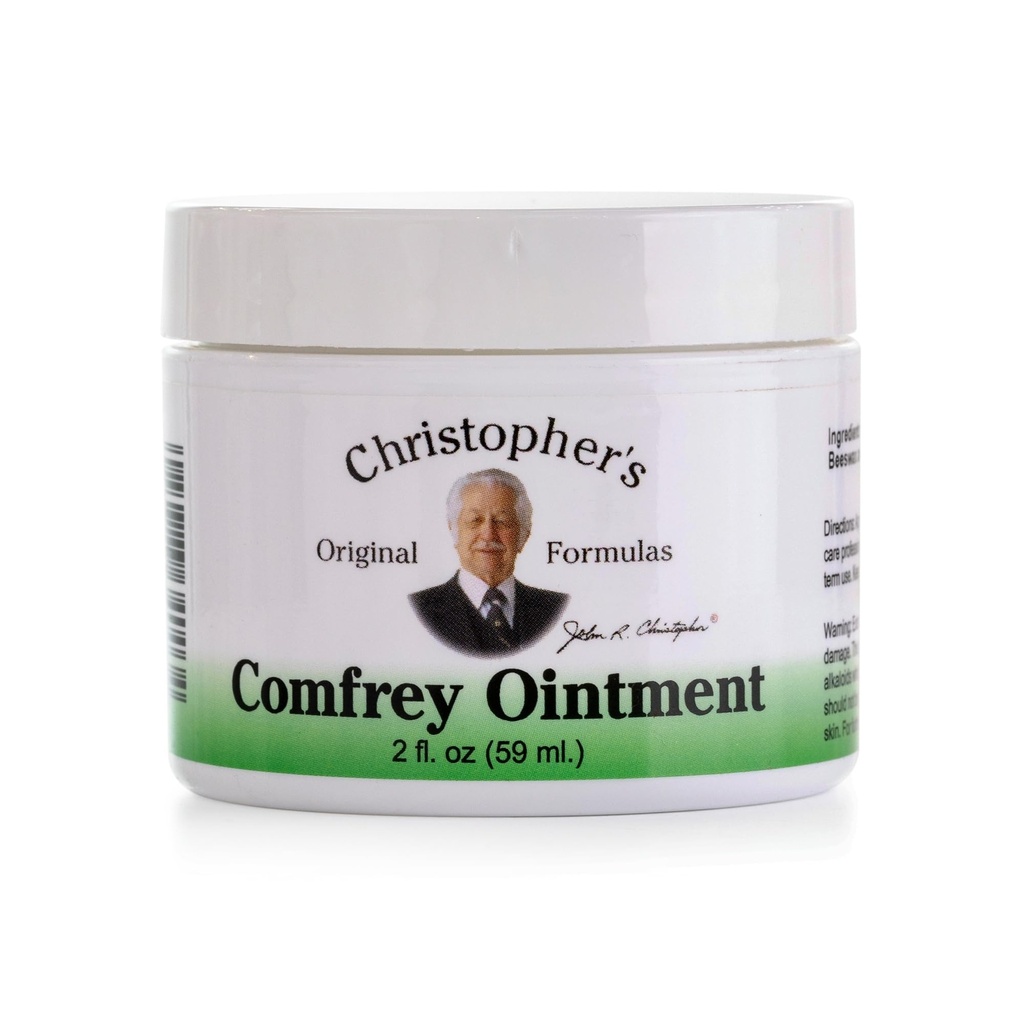 Christopher's Original Formulas Comfrey Ointment, 2 Unze – Kräuter Salbe mit Bio Comfrey Blatt in einer natürlichen Bienenwachs- und Olivenölbasis