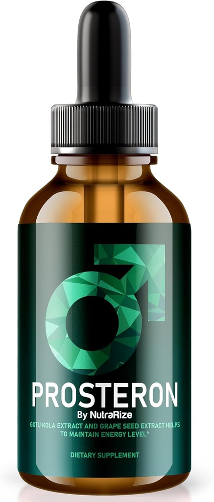 NutraRize Prosteron Drops, All-Natural Prostata-Gesundheitsergänzung, Premium-Vitamin zur Unterstützung gesunder Zirkulation, offizielle Prosteron Formel Bewertungen (30 Portionen)
