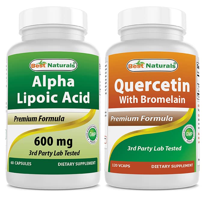 Best Naturals Alpha Lipoic Acid 600 mg & Quercetin mit Bromelain