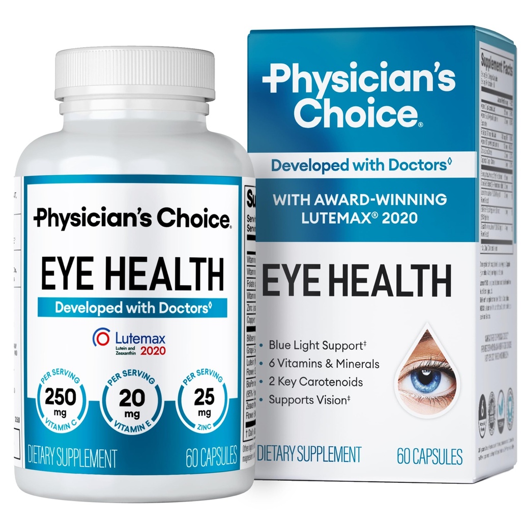 Areds 2 Vitamine Occhi - Lutein, Zeaxanthin & Bilberry Extract - Supporta Strain Occhio, Occhi Secchi e Salute Visione - 2 Premi-Winning Clinically Proven Eye Vitamin Ingredients - Miscela Carotenoide