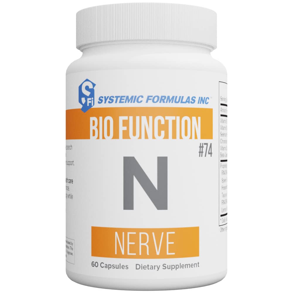 Systemische Formeln Nerve - 60 Kapseln Bio-Funktion #74. Nervous Systemic Support Supplement.