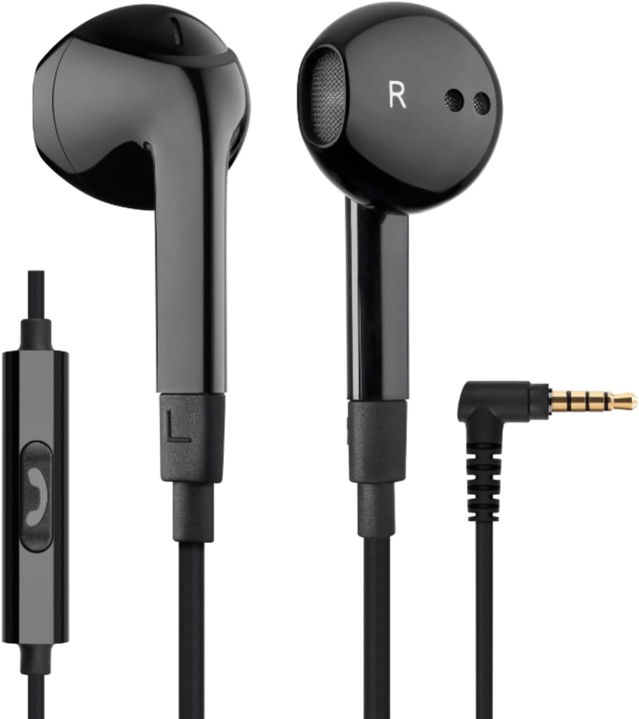 LUDOS FEROX Wired Earbuds in-Ear Kopfhörer, 5 Jahre Garantie, Kopfhörer mit Mikrofon, Geräuschisolierung für 3,5mm Jack Ear Buds für iPhone, Samsung, Computer, Laptop, Kinder, Schüler