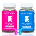 BOARVANA Top & Peach Support Combo Pack Gummies pour femmes , 9 extraits de plantes, y compris Fenugreek, Maca & Fennel , Vitamines essentielles , Berry Flavor , 2-Pack (120 Gummies)