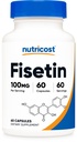 Nutricost Fisetin Capsule 100mg, 60 Capsule - Antiossidante Polifenolo Naturale - Non OGM, Gluten Free e Vegan Friendly Supplement