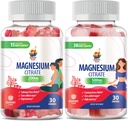 Magnesiumgummis für Erwachsene - 500mg und Magnesium-Gummi für Erwachsene - 100mg. Kalm Magnesium-Schauen - Magnesium-Zitrat Kaubare Ergänzung für Mood & Muskel-Unterstützung