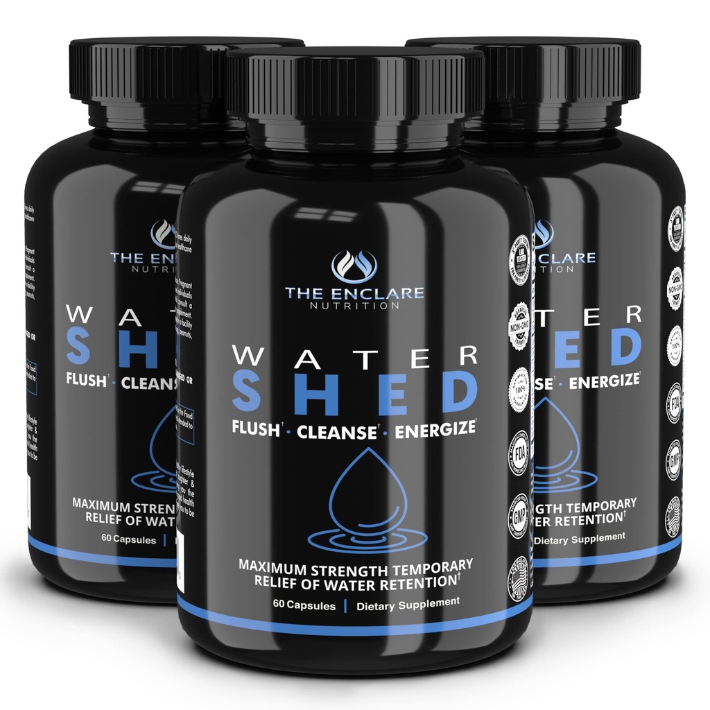 DIE ENCLARE NUTRITION|Water Pillen Diuretic für Wasserretention, Detox, Liver, Nieren, Gewicht, Schwellung / Schreddern Relief. Grüner Tee, Cranberry, Apfelessig, Löwenzahn, Vitamin B6, Chloride (3)